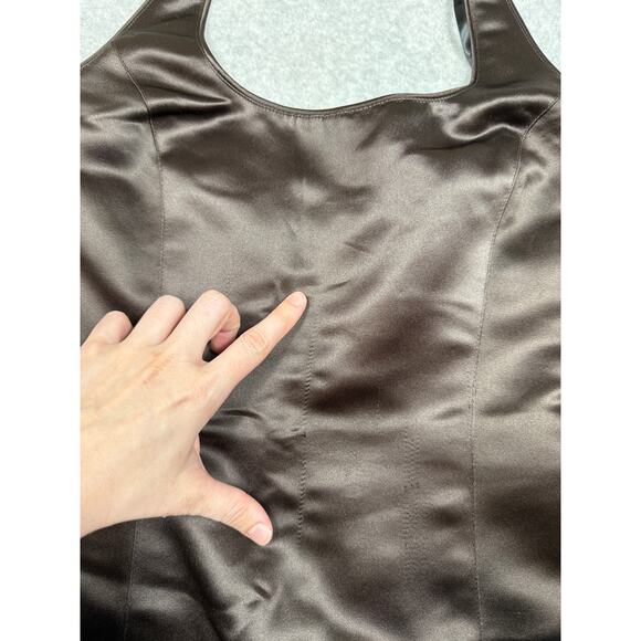 Vintage Geronimo by Stephen Digeronimo Womens Size 4 Brown Halter Mini Dress - Picture 6 of 15